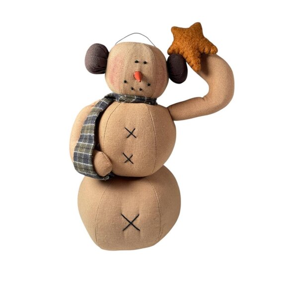 Honey and Me Other - Vintage Honey and Me Snowman with Star Holiday Decor
